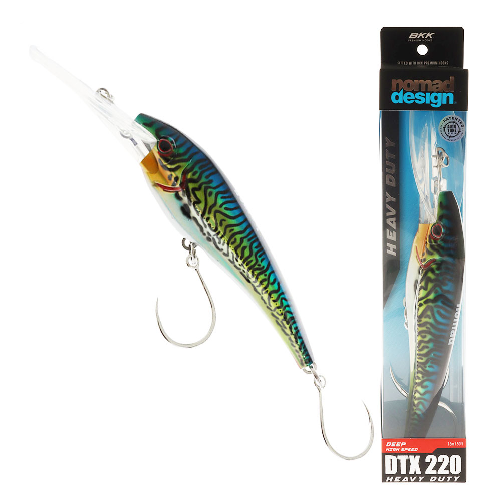 Nomad Design DTX 220 HD Trolling Deep Diving Tuna Lure 23cm Green Mackerel