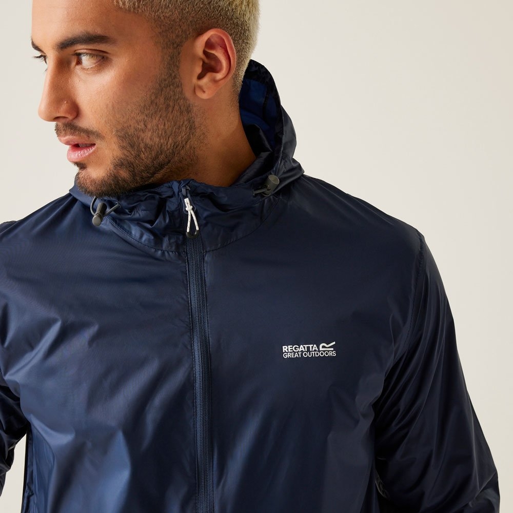Regatta Pack It III Mens Waterproof Jacket Navy Small