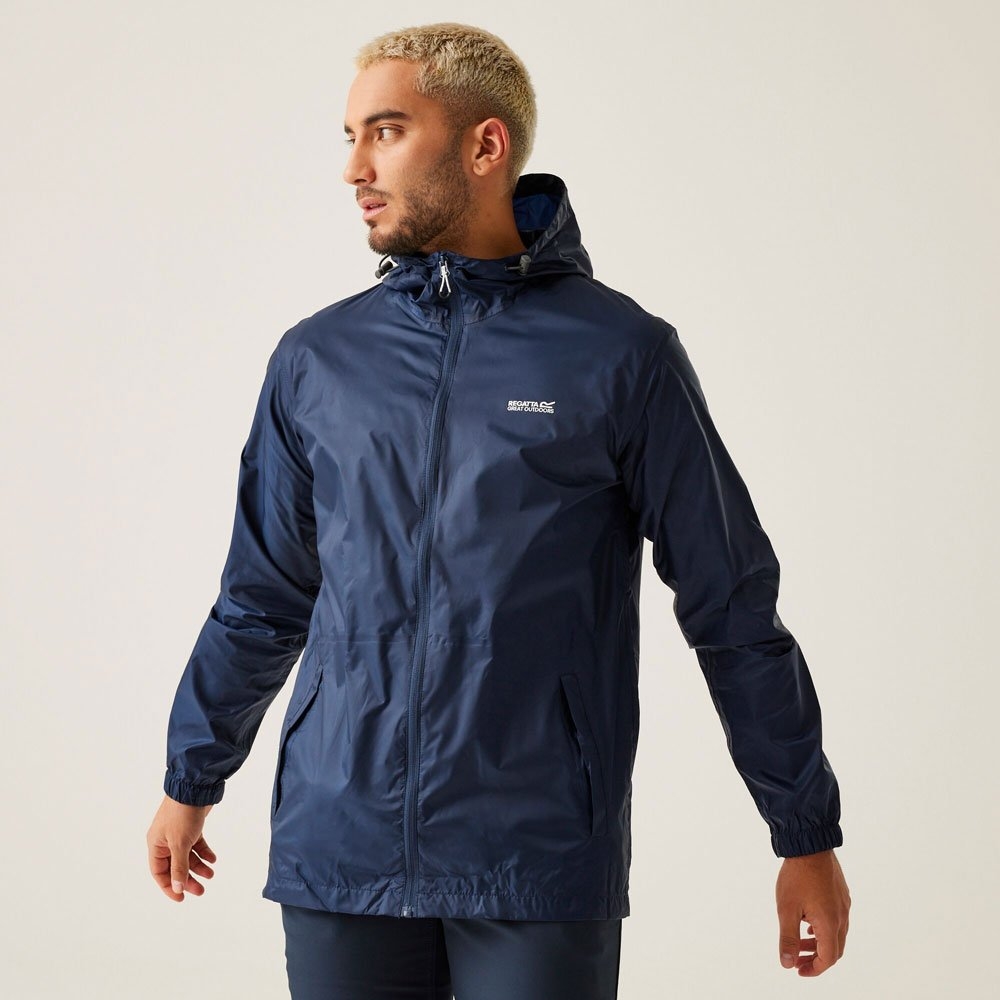 Regatta Pack It III Mens Waterproof Jacket Navy Large