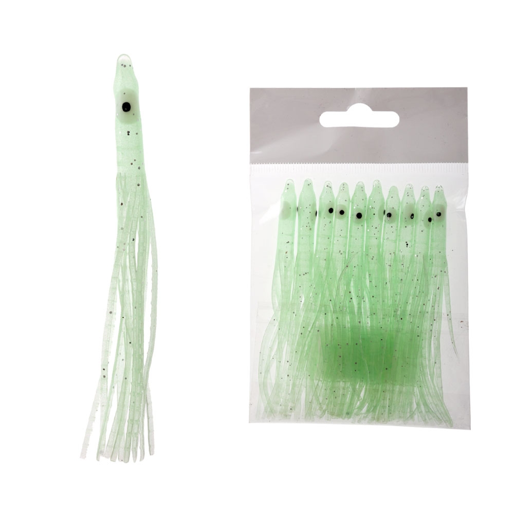 Needlefish Skirts 10cm Qty 10 Lumo