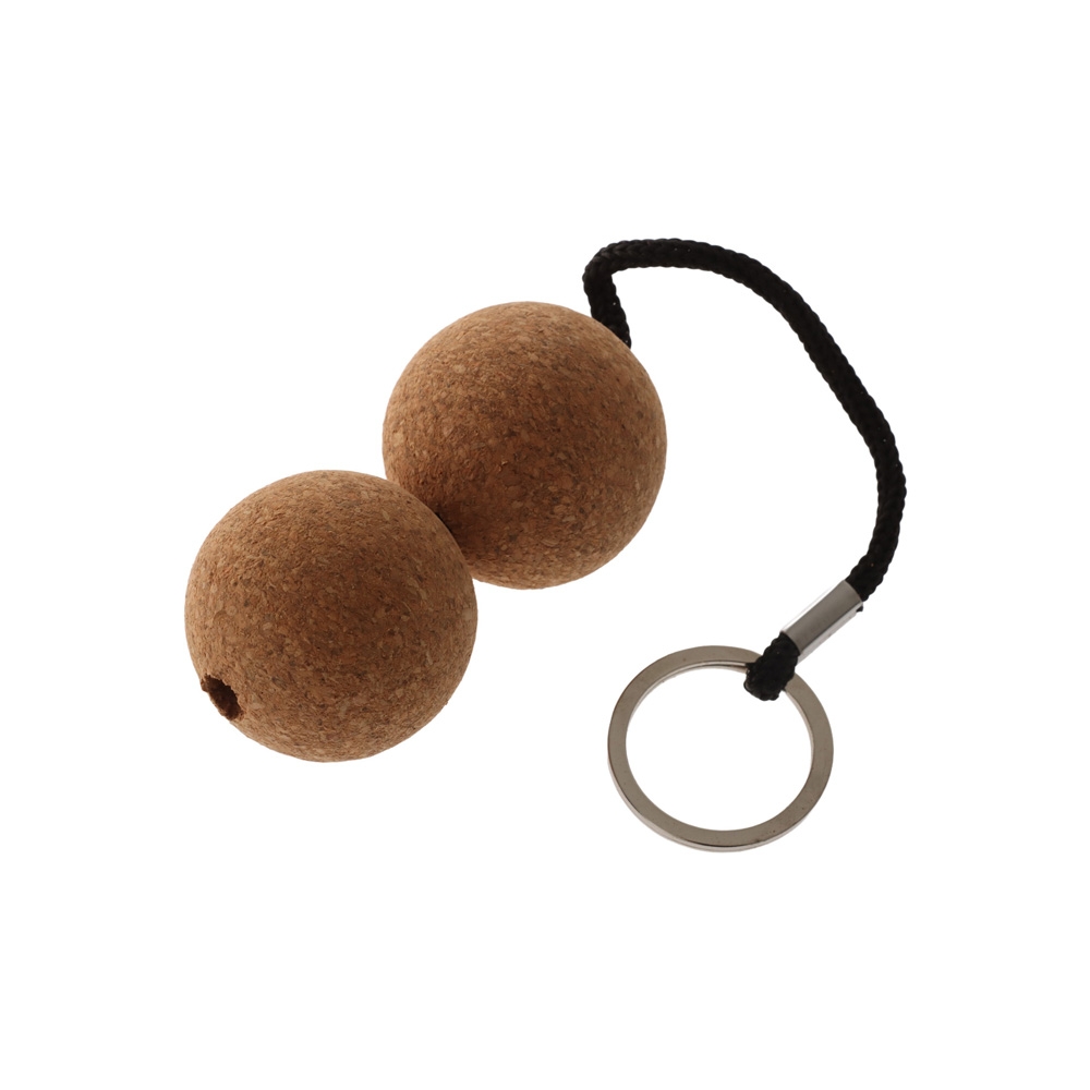 Cork Ball Floating Key Ring 5cm Double