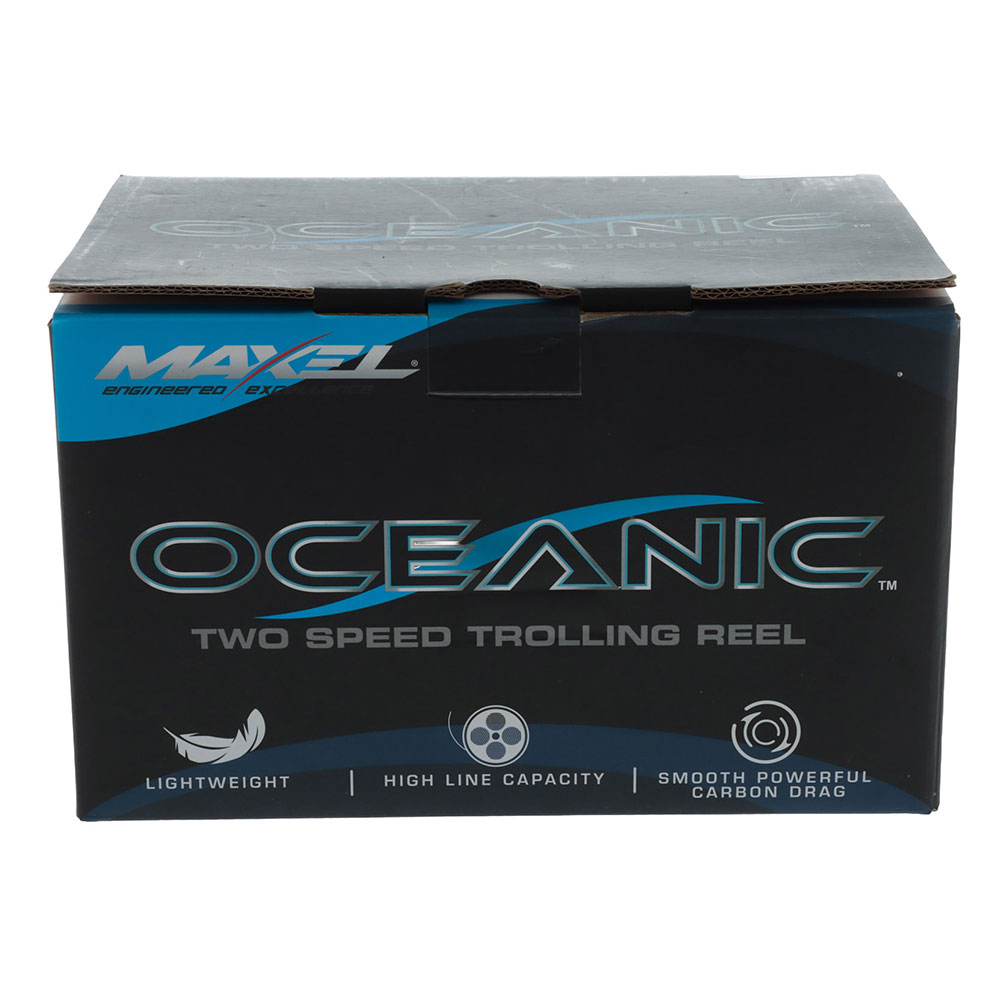 Maxel Oceanic OC12 2-Speed Right-Handed Trolling Reel Silver
