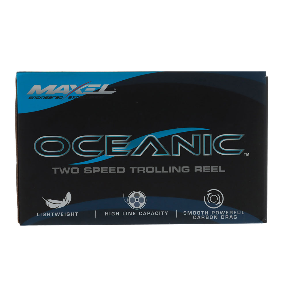 Maxel Oceanic OC12 2-Speed Right-Handed Trolling Reel Silver
