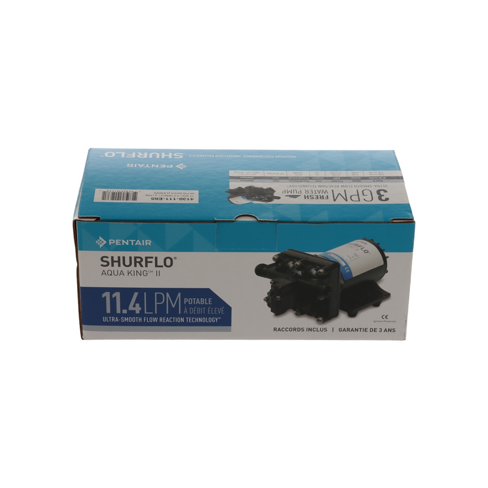 Shurflo Aqua King II Standard 3.0 Marine Fresh Water Pump 11.3lpm 55psi 12V 