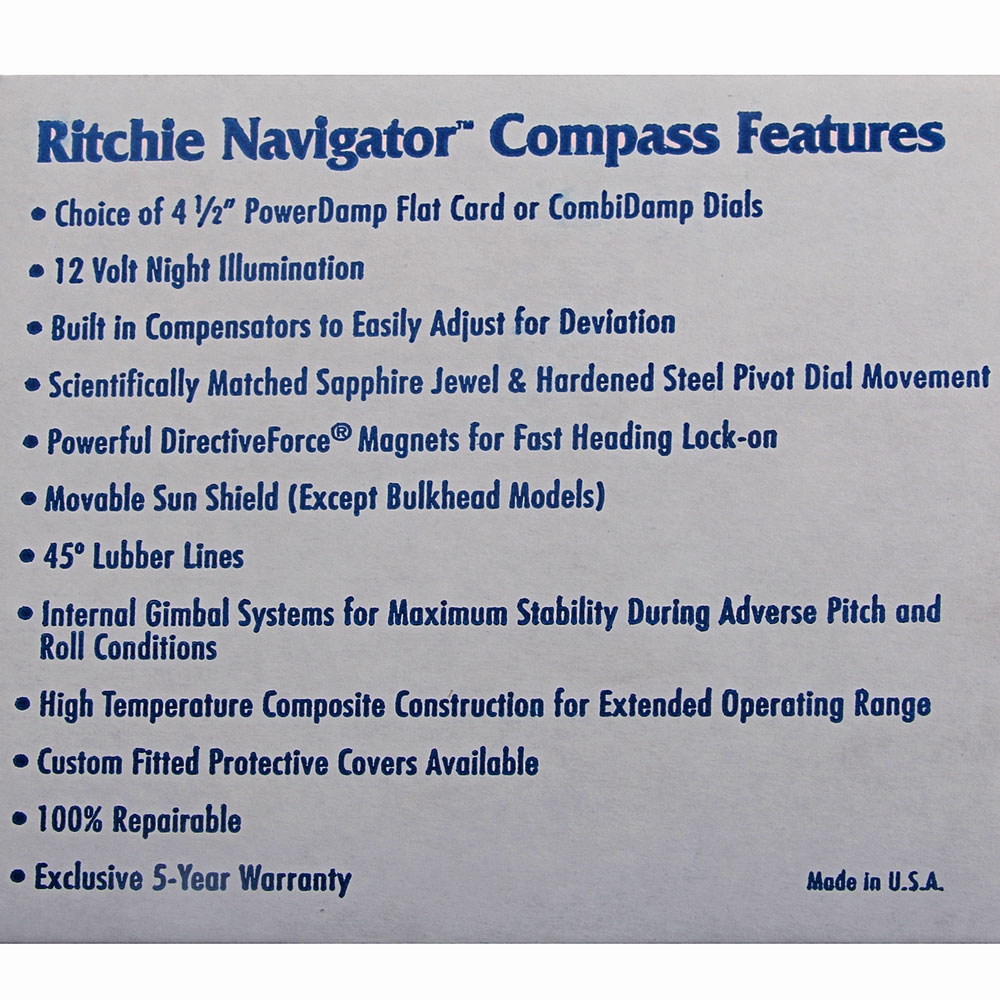 Ritchie Navigator FN-203 Flush Mount Compass Black