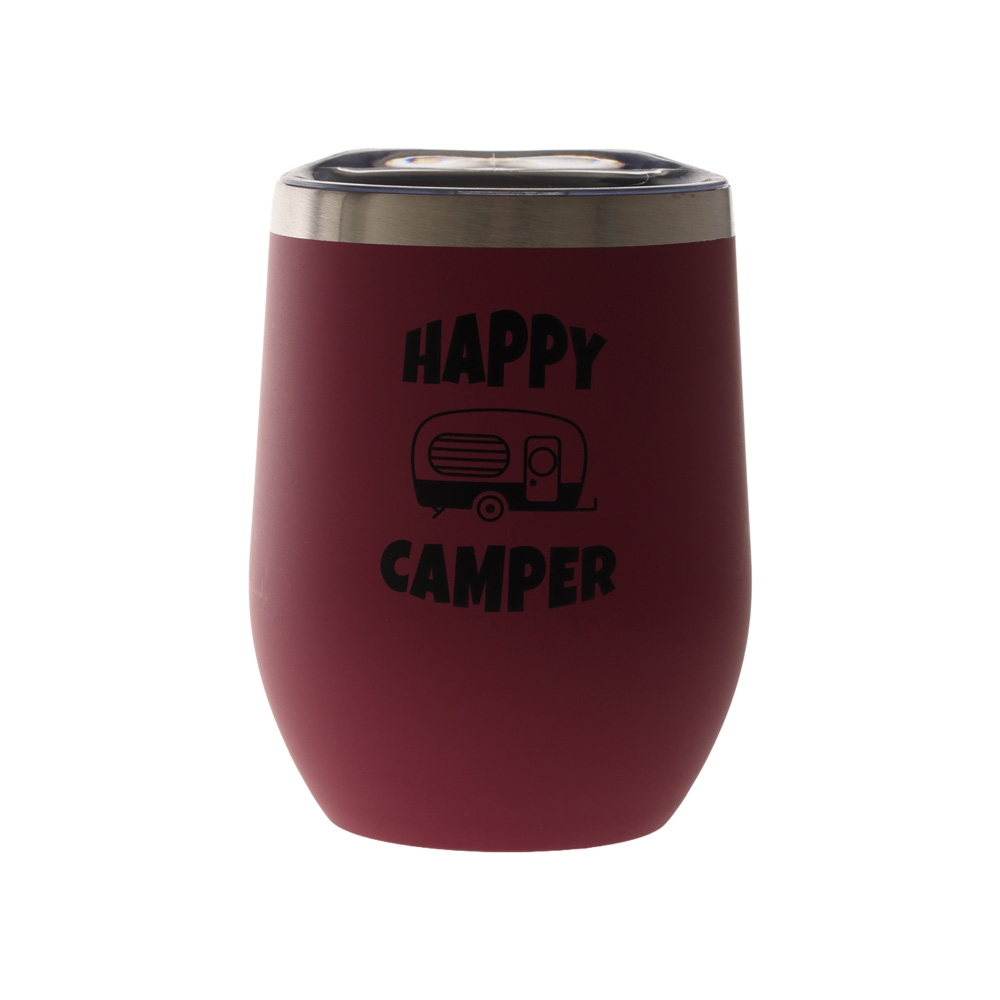 Royal Kitchenware Insulated Keep Cup 340ml Pink/ Happy Camper