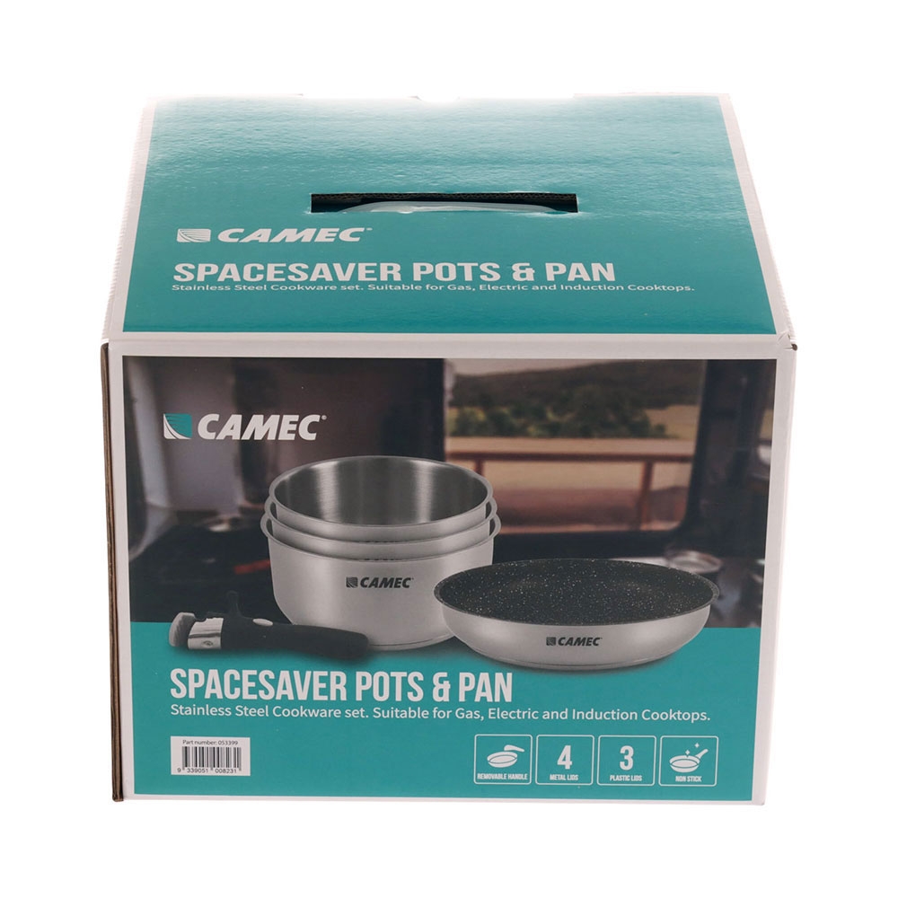 Camec Spacesaver Stainless Steel Pots and Pans Set