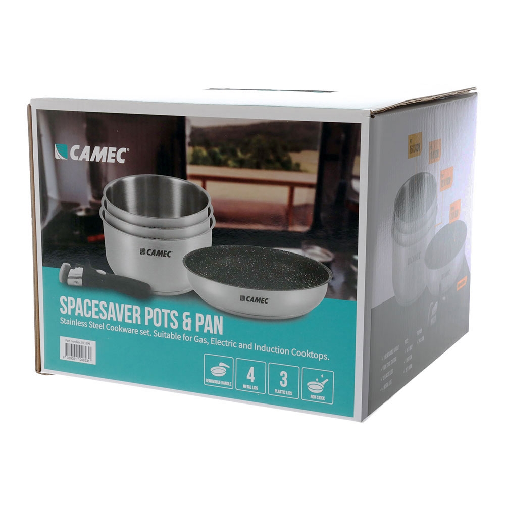 Camec Spacesaver Stainless Steel Pots and Pans Set