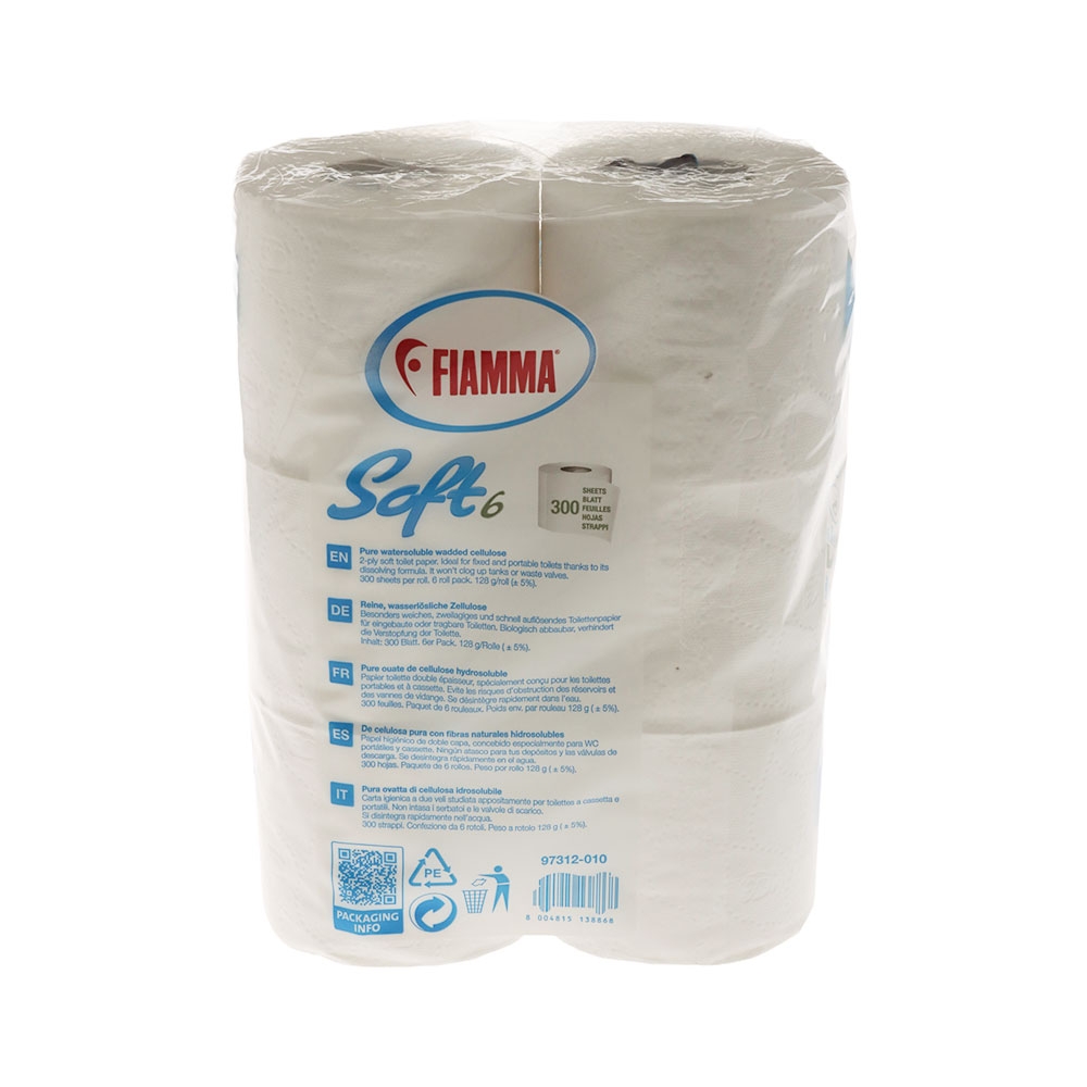 Fiamma 300 2-Ply Soft Toilet Paper 6 Rolls