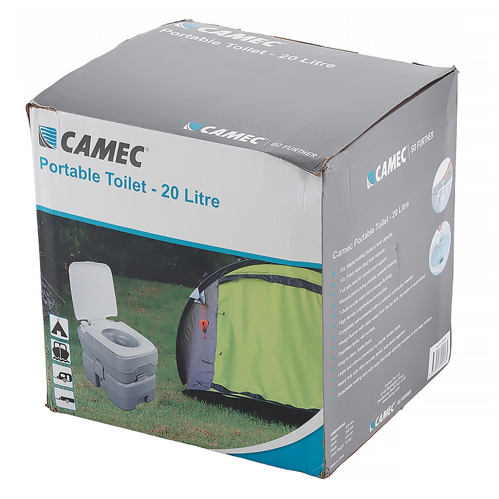 Camec Manual Flush Portable Toilet 20L