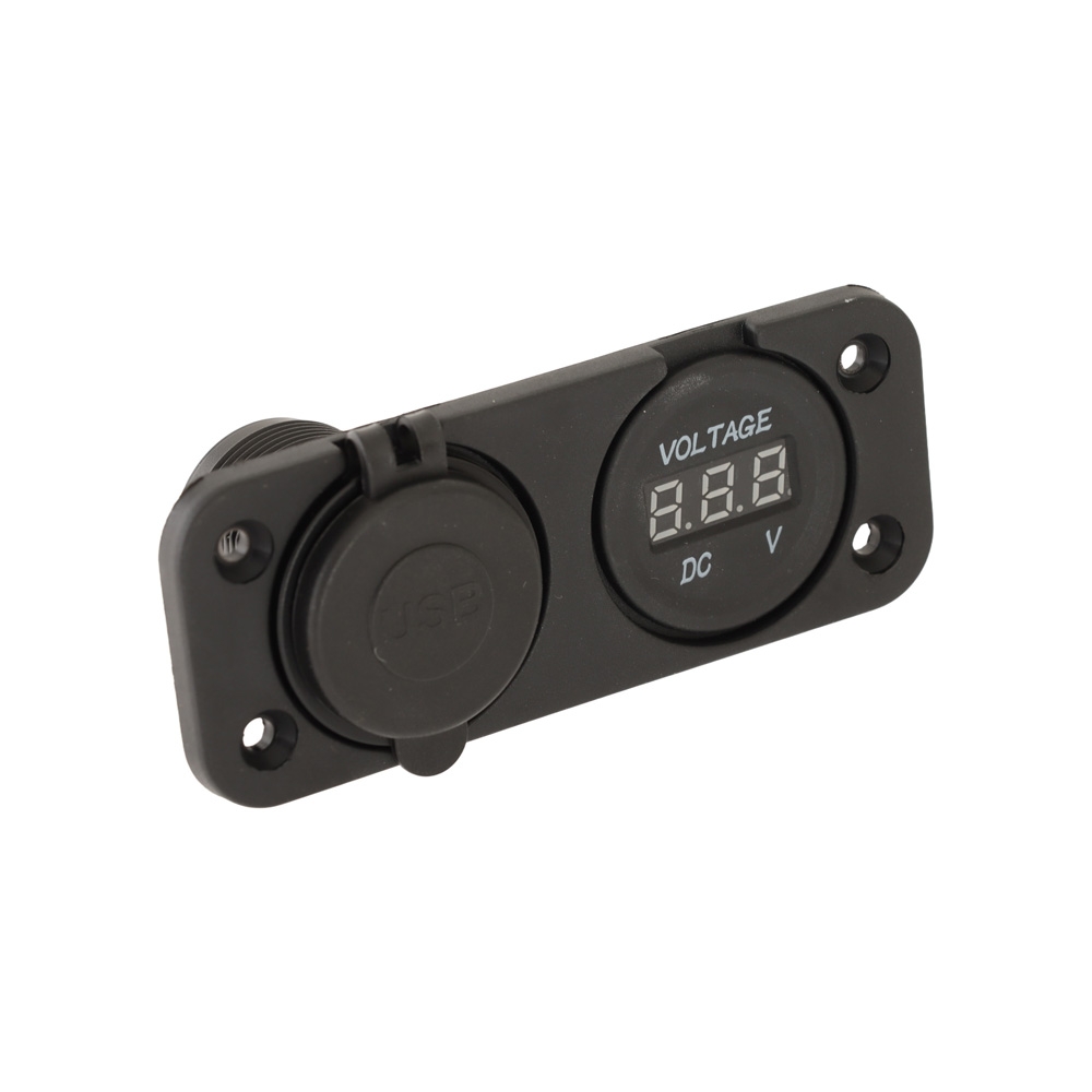Dual USB Charging Panel with Voltmeter