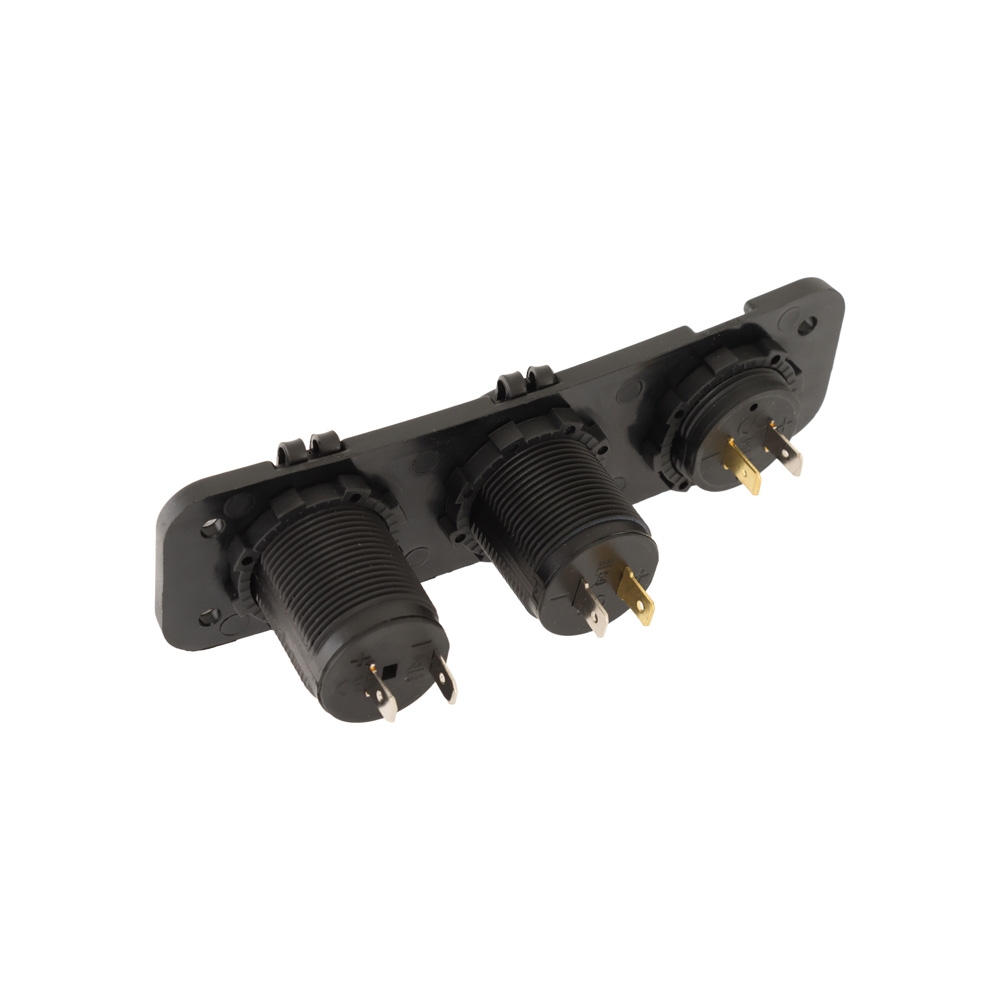 Dual USB Charging Panel with Voltmeter and Power Socket