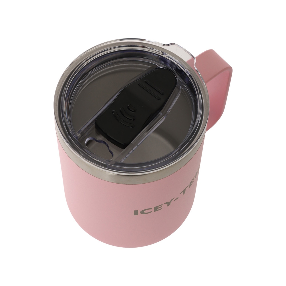 Icey-Tek Insulated Camper Mug with Lid 350ml Pink