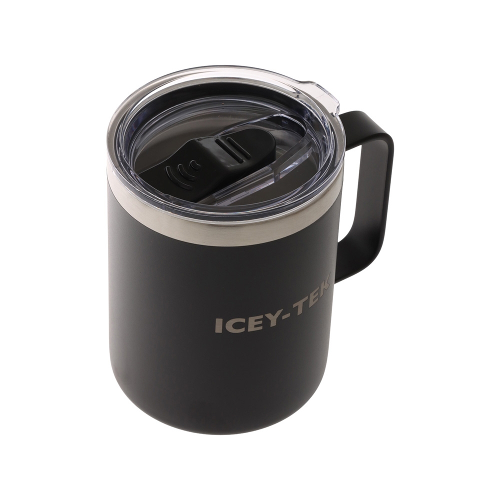 Icey-Tek Insulated Camper Mug with Lid 350ml Black