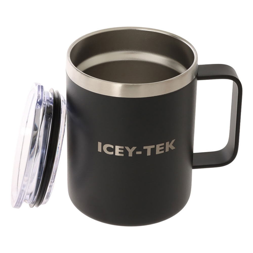 Icey-Tek Insulated Camper Mug with Lid 350ml Black