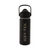 Icey-Tek Insulated Water Bottle with Straw Lid 530ml Black