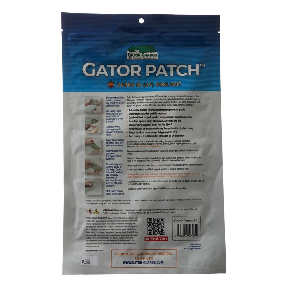 Gator Patch Boat Repair Patch 6 x 9in