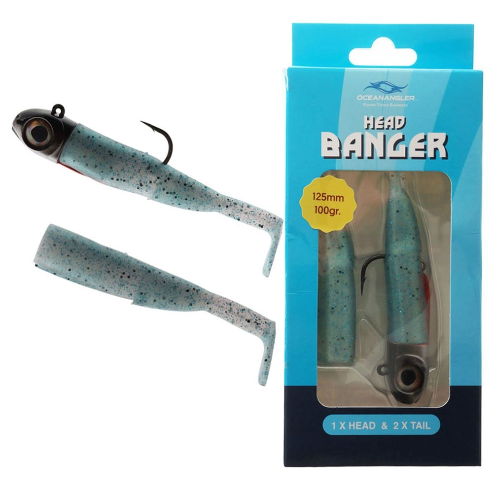 Ocean Angler Head Banger Deepwater Soft Bait Lure 125mm 100g Blue