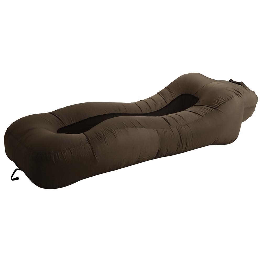 Inflatable Lounger Bed with Centre Mesh Army Green