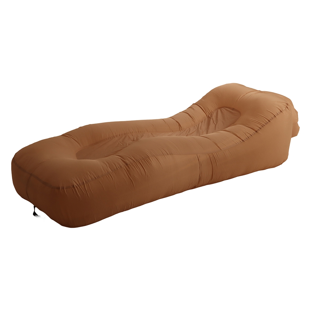 Inflatable Lounger Bed without Centre Mesh Khaki