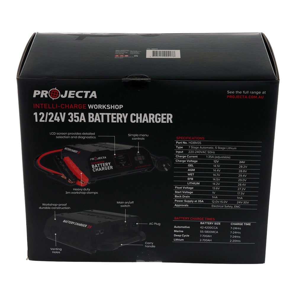 Projecta HDBM35 Intelli-Charge Workshop Automatic Battery Manager 12/24V 35A