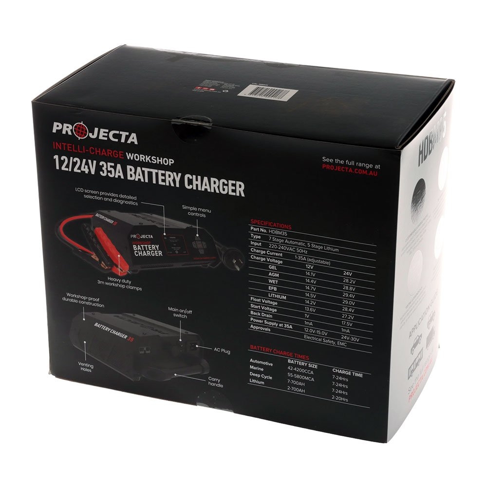 Projecta HDBM35 Intelli-Charge Workshop Automatic Battery Manager 12/24V 35A