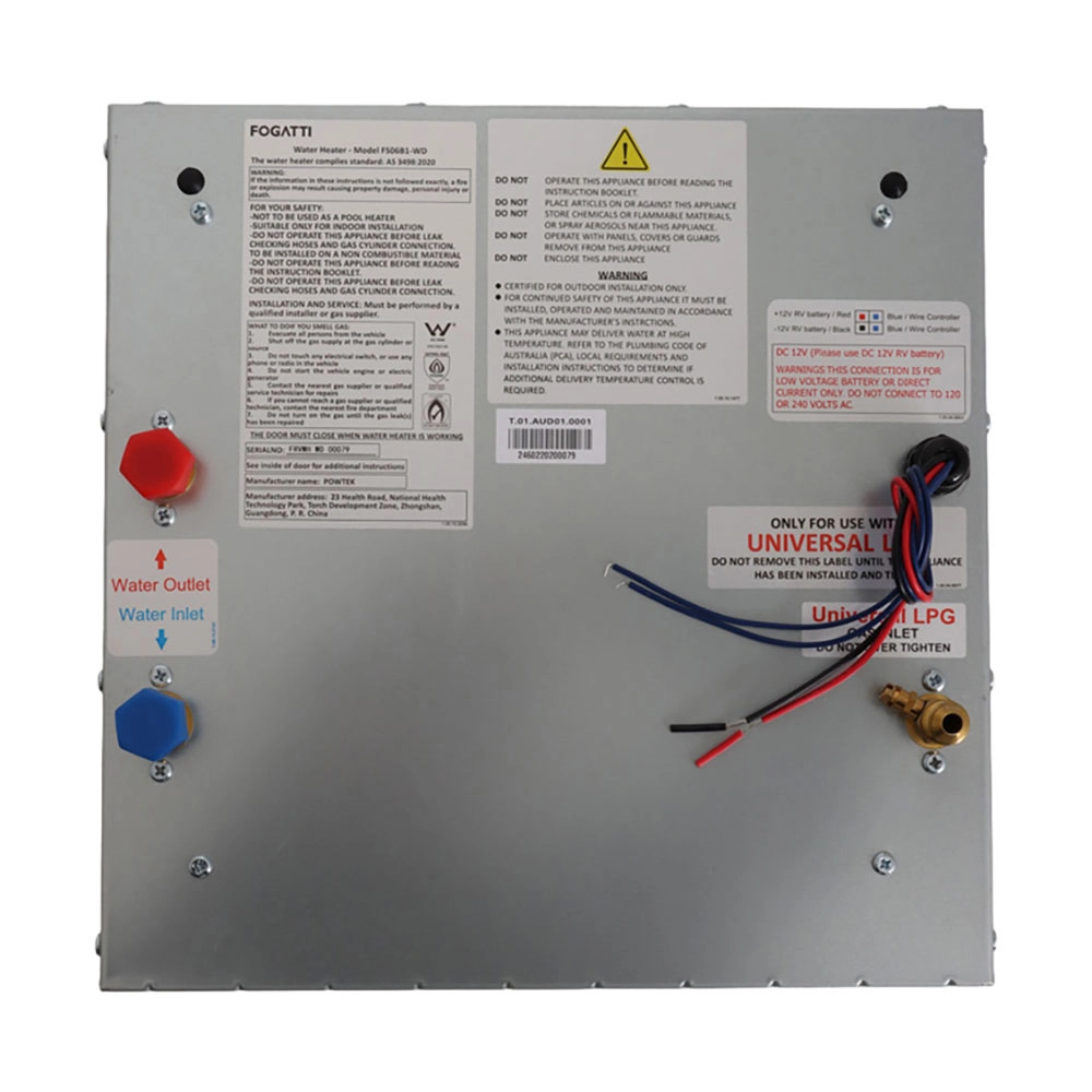 Fogatti InstaShower 6 RV Tankless Water Heater System White Door Fogatti InstaShower 6 RV Tankless Water Heater System White Door