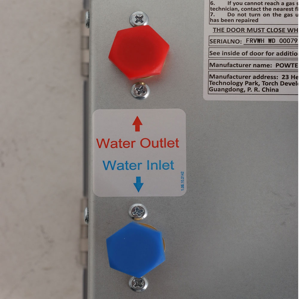 Fogatti InstaShower 6 RV Tankless Water Heater System White Door