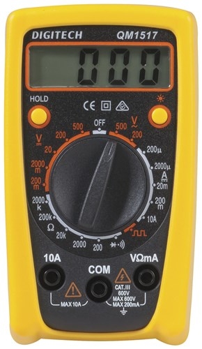 Digitech QM1517 Cat III Digital Multimeter with Data Hold