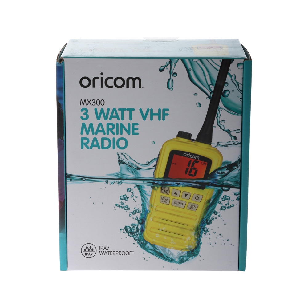 Oricom MX300 Waterproof Handheld VHF Marine Radio Yellow
