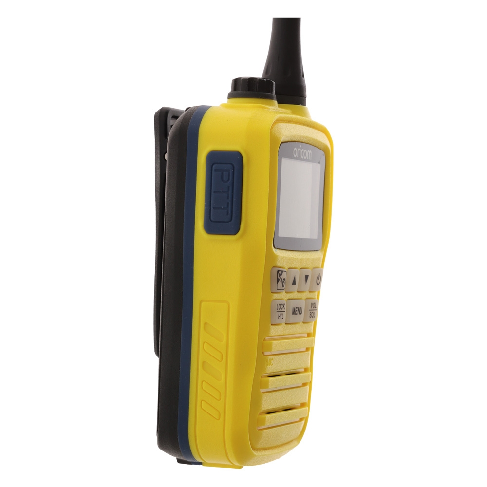 Oricom MX300 Waterproof Handheld VHF Marine Radio Yellow