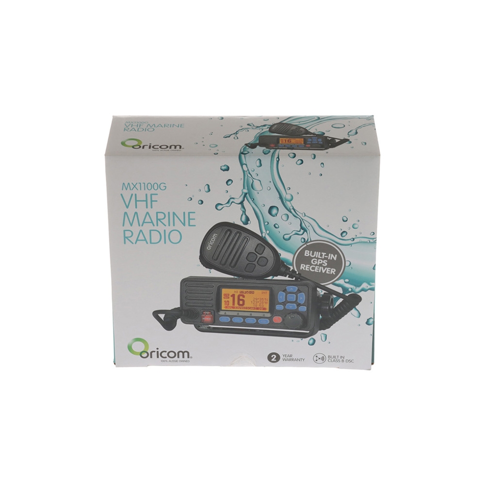 Oricom MX1100G Fixed Mount VHF Marine Radio with DSC and Built in GPS Receiver - Returned Unit