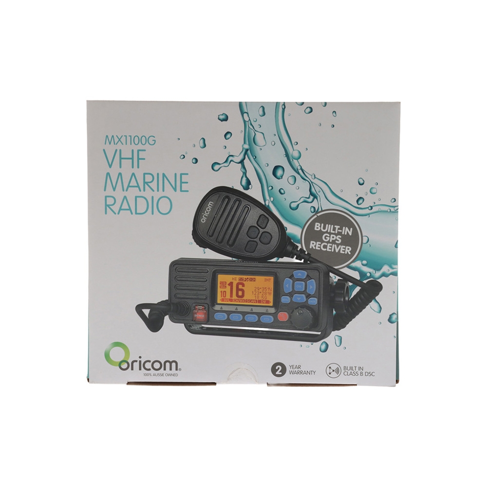 Oricom MX1100G Fixed Mount VHF Marine Radio with DSC and Built in GPS Receiver - Returned Unit