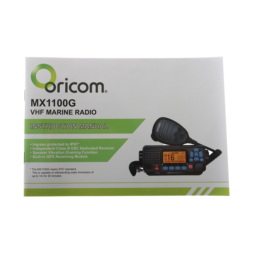 Oricom MX1100G Fixed Mount VHF Marine Radio with DSC and Built in GPS Receiver - Returned Unit