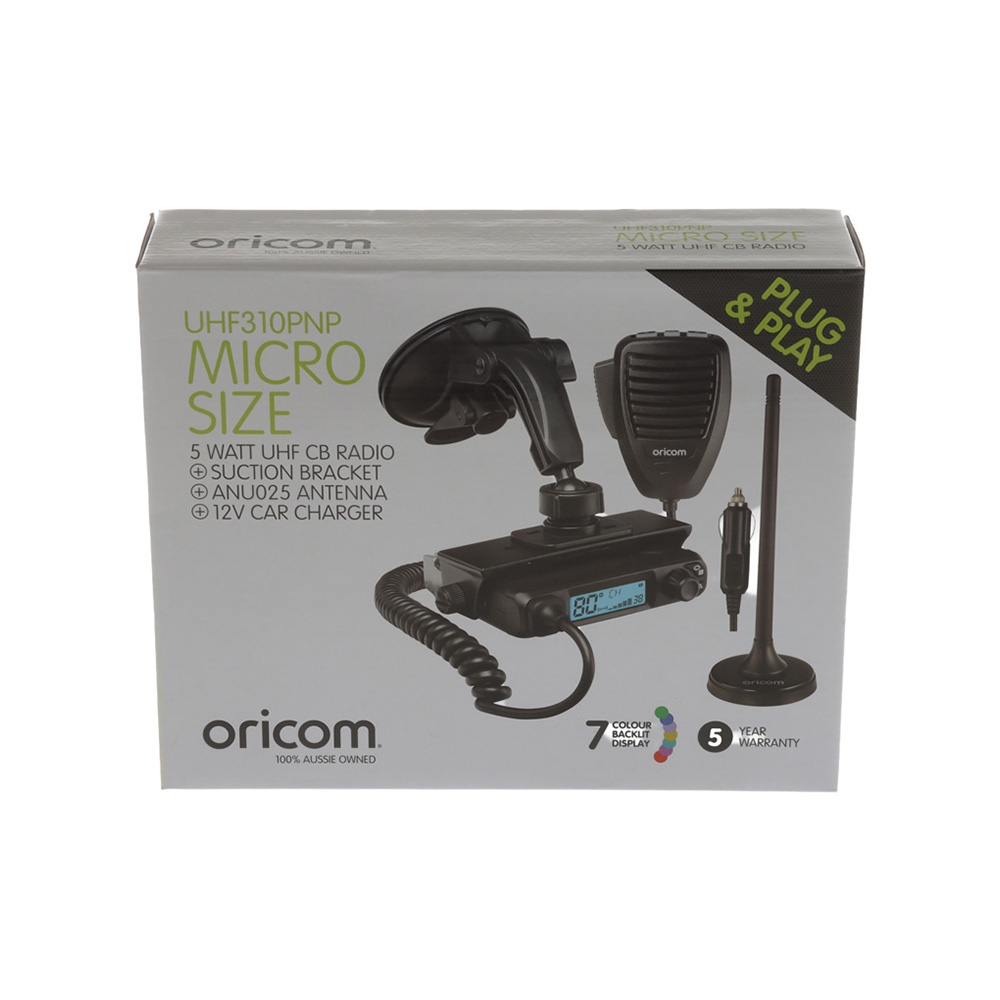 Oricom Micro UHF CB Radio Plug and Play Kit 5W