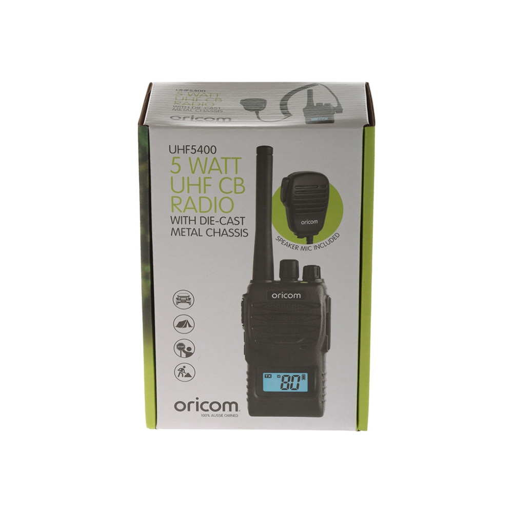 Oricom UHF5400 Handheld UHF CB Radio with Speaker Microphone 5W