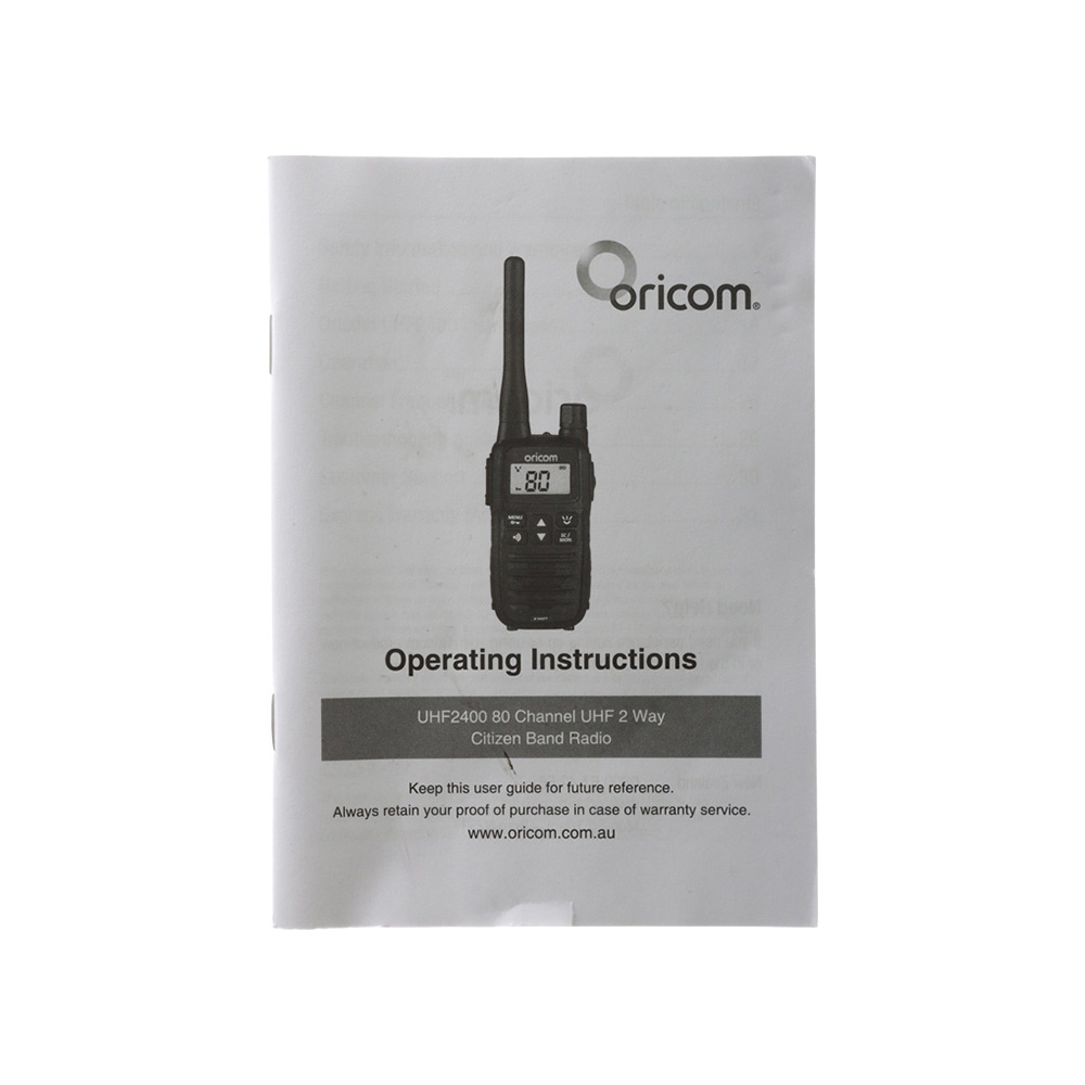 Oricom UHF2400 Handheld UHF CB Radio Trade Pack 2W