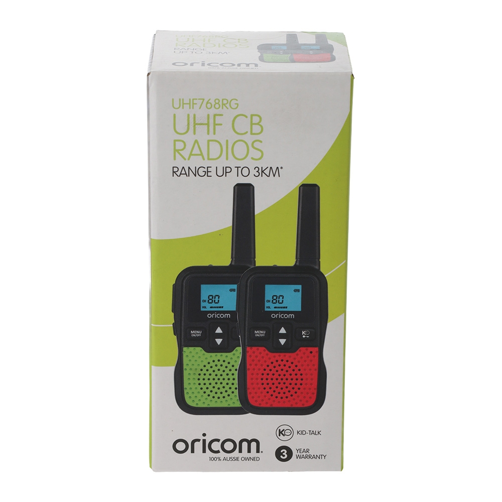 Oricom UHF768RG Handheld UHF CB Radio Twin Pack