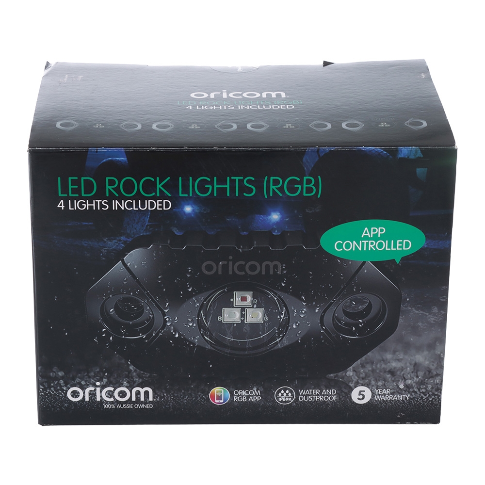 Oricom 4WD LED Rock Light 456LM RGB Qty 4
