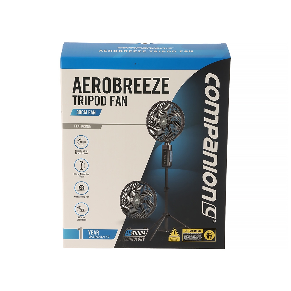 Companion Aerobreeze Tripod Fan 30cm