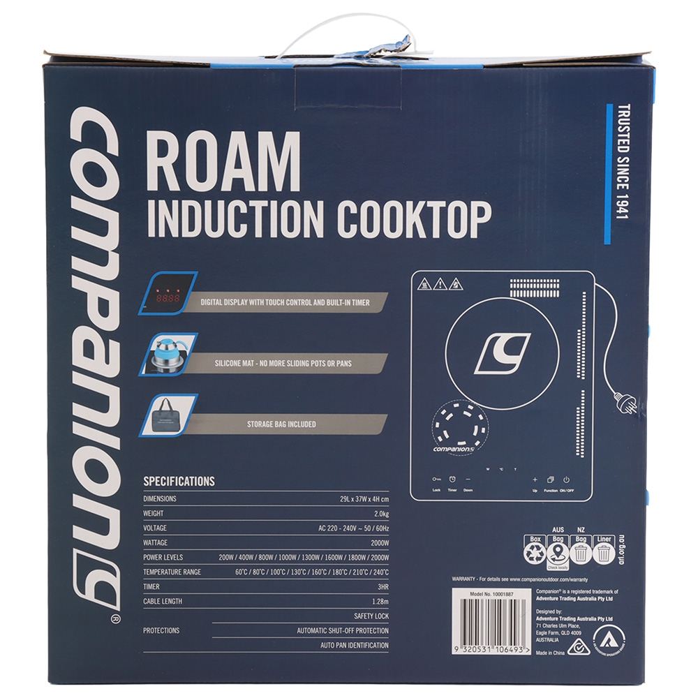Companion Roam Single Induction Cooktop 240 V