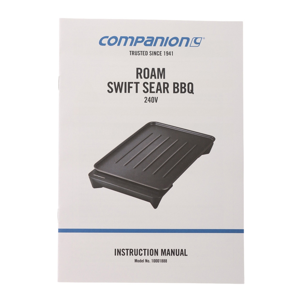 Companion Roam Swift Sear Electric BBQ Grill 240V 600W