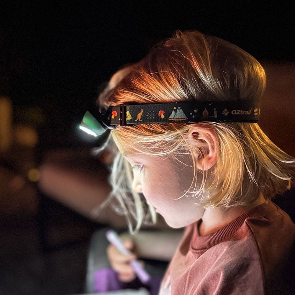 OZtrail Lumos Twinkle Kids Rechargeable Headlamp 80lm Green