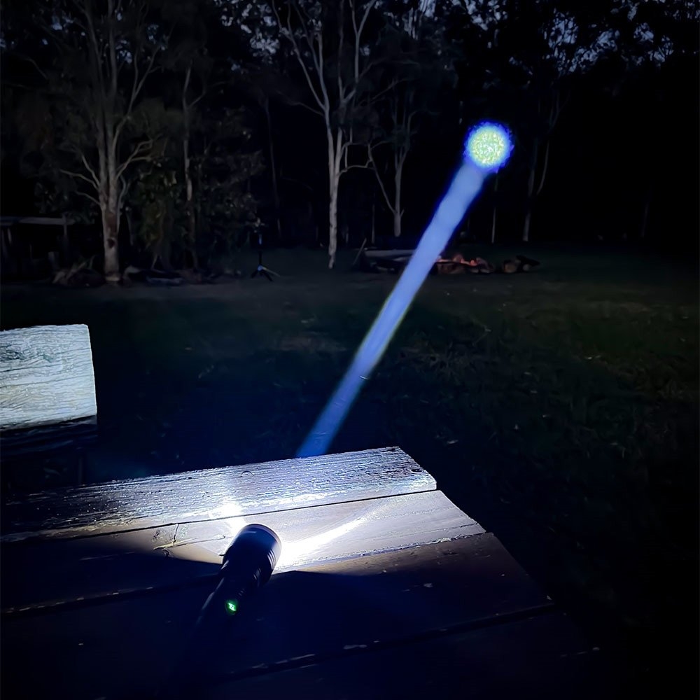 OZtrail Lumos LongBeam Rechargeable Torch Flashlight