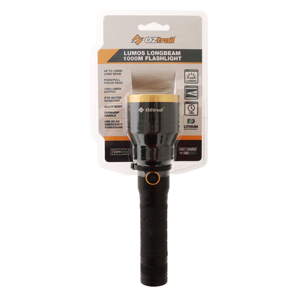 OZtrail Lumos LongBeam Torch Flashlight