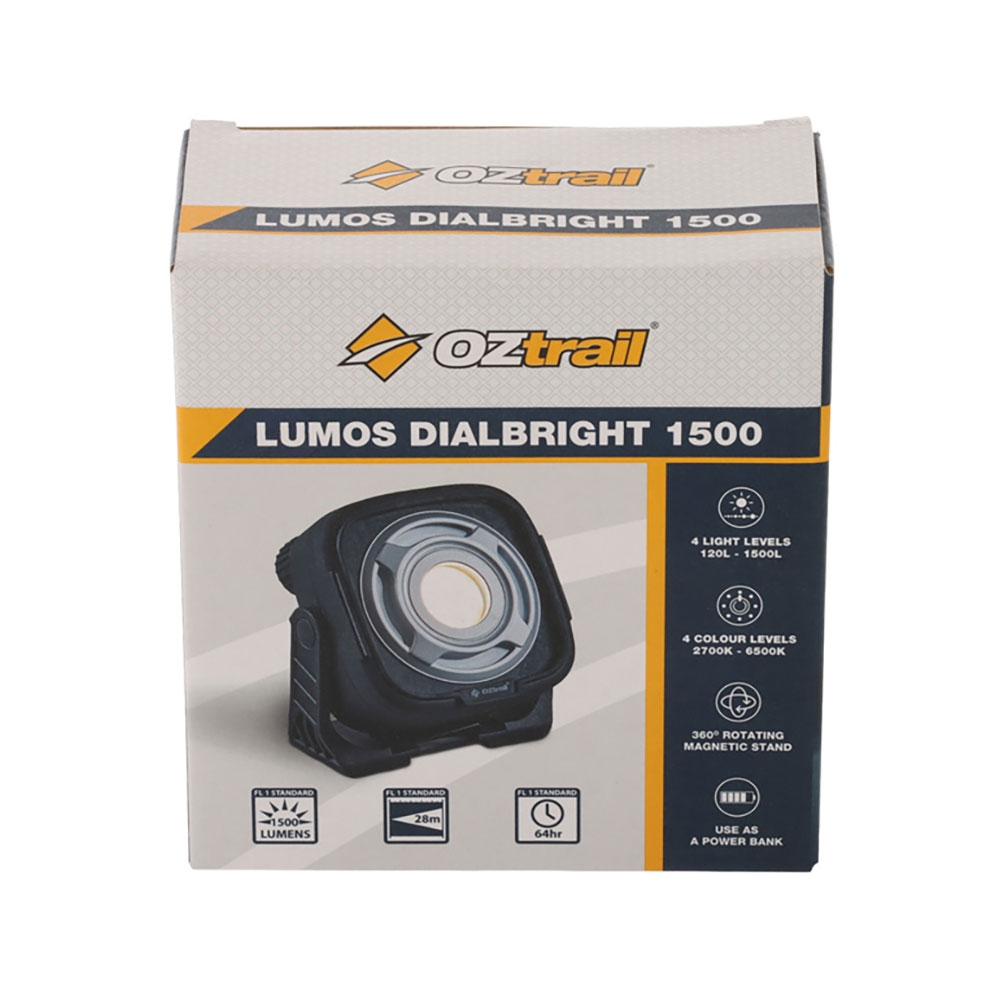 OZtrail Lumos DialBright Work Light 1500lm