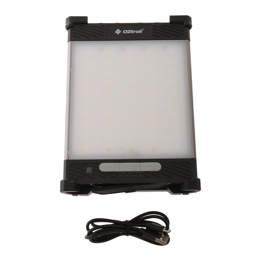 OZtrail Lumos Rechargeable LED Camping Panel Light with Magnetic Stand 1600lm