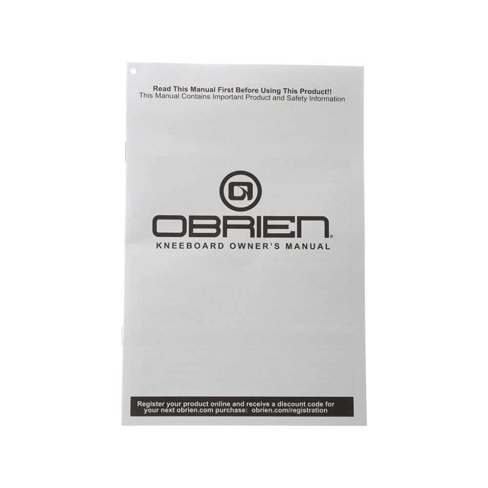 O'Brien Radica Kneeboard with Hook Blue/Green - Brand New - Dent/Hole in Board