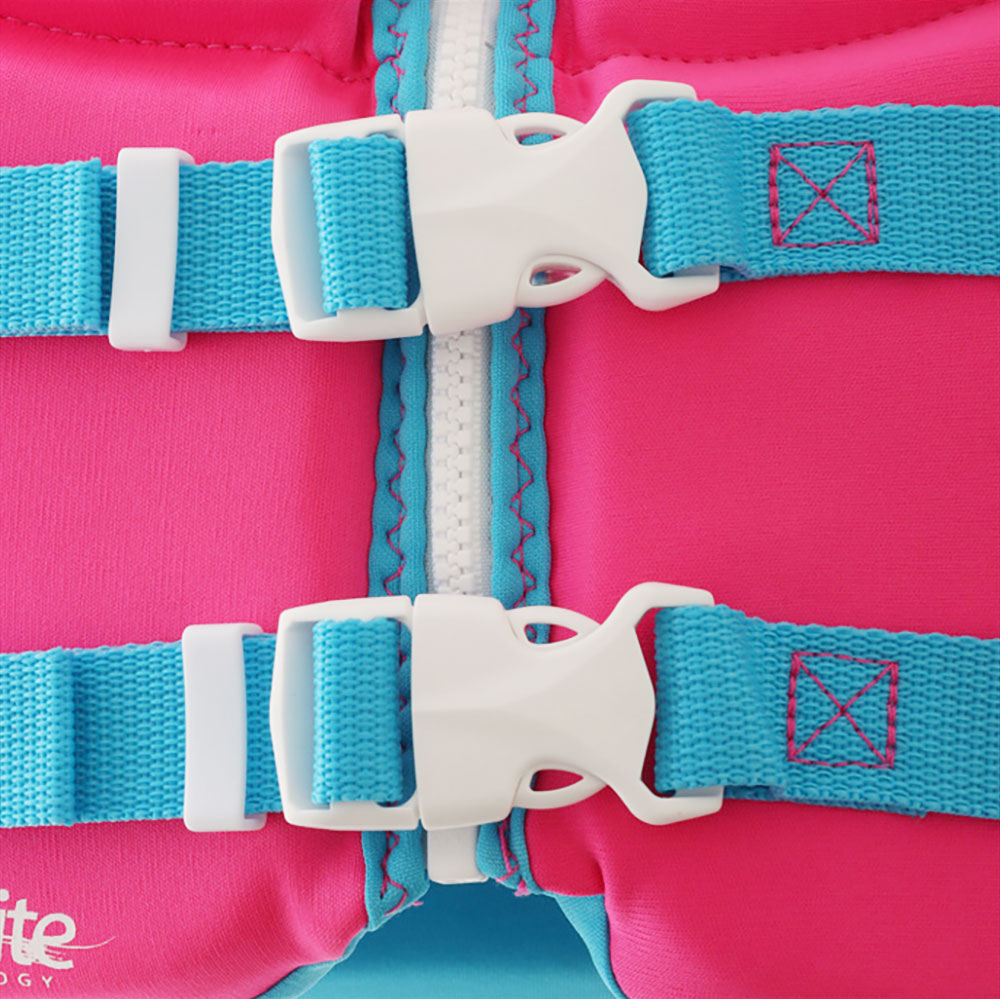 O'Brien Traditional Neoprene Youth Life Jacket Pink/Aqua 23-40kg