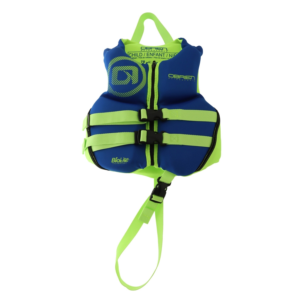 O'Brien Traditional Neoprene Child Life Jacket Blue/Green 14-22kg